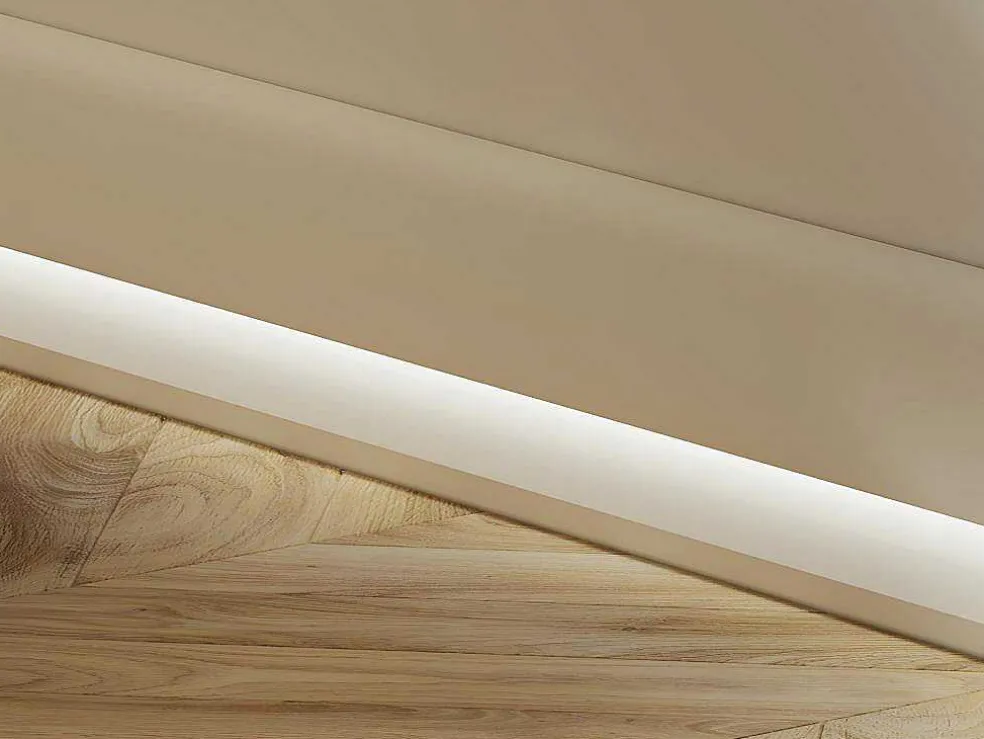 Set Van 3 Plinten Van Polystyreen L290 X H10 Cm Wit - Coreo