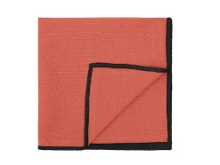Set Van 4 Servetten Van Katoen En Linnen - 45 X 45 Cm - Terracotta - Borina