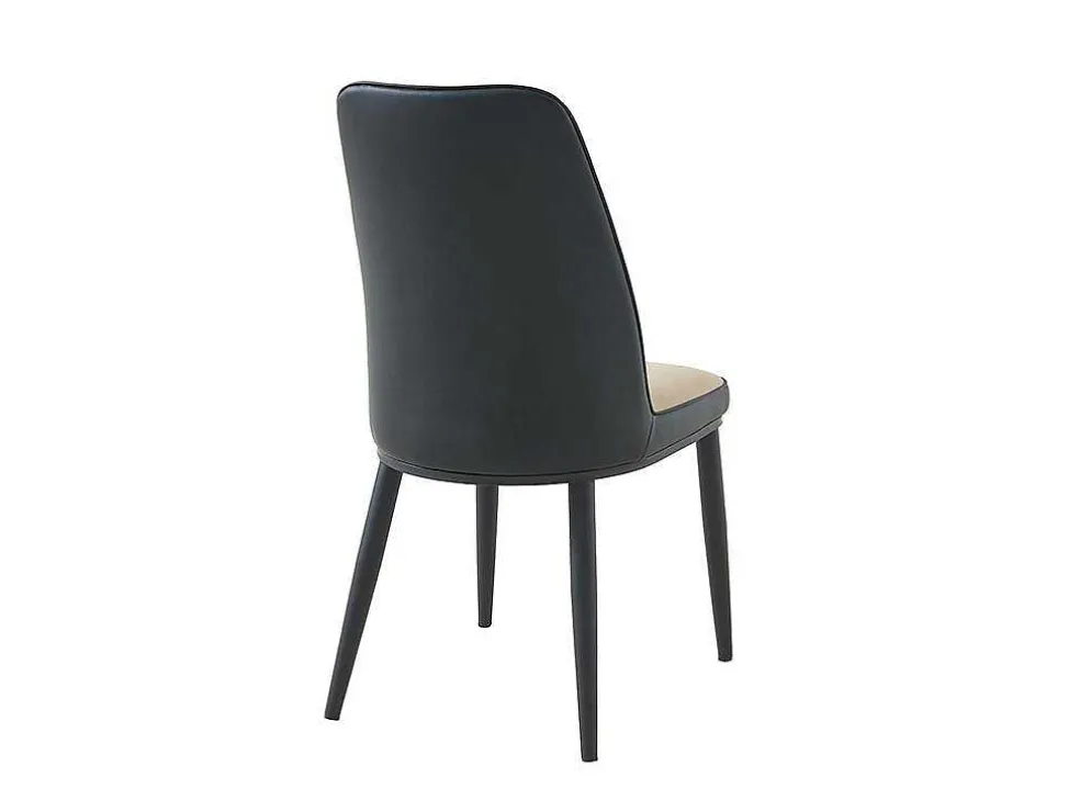 Set Van 2 Stoelen In Kunstleer En Metaal - Beige En Antraciet - Mildura