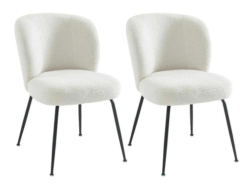 Set Van 2 Stoelen In Ribfluweel En Metaal - Wit - Polpona Van Pascal Morabito