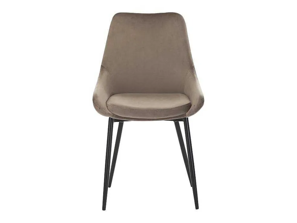 Set Van 2 Stoelen Masurie - Fluweel - Taupe