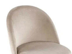 Set Van 2 Stoelen Melbourne - Fluweel En Goudkleurig Metaal - Beige