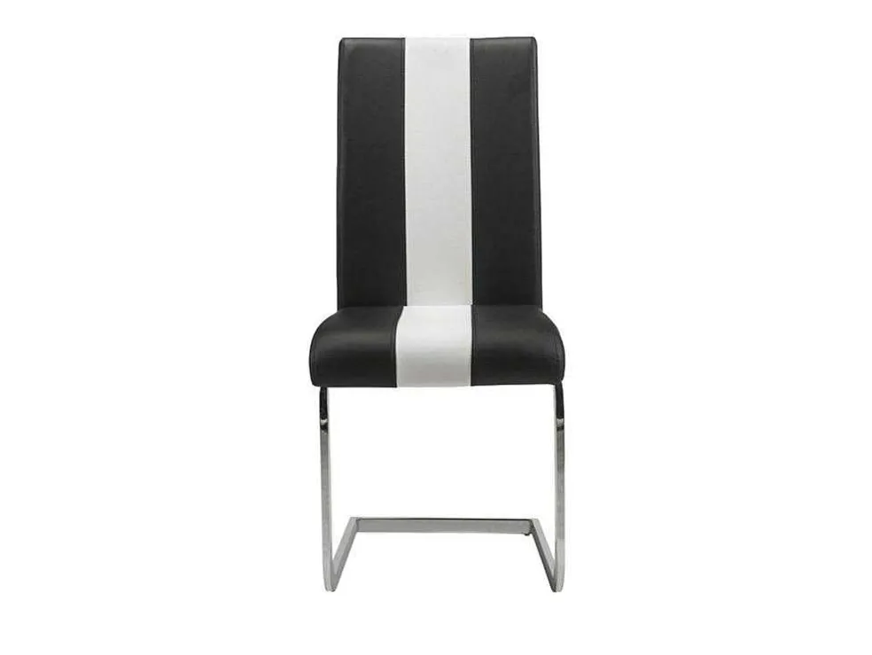 Set Van 4 Stoelen Trinity Van Kunstleer - Zwart En Wit - Van Pascal Morabito