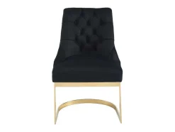 Set Van 2 Stoelen Van Velours En Goudkleurig Roestvrij Staal - Zwart - Porilaso Van Pascal Morabito