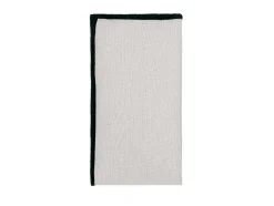 Set Van Tafellaken + 4 Servetten Van Linnen En Katoen - Zwarte Rand - Taupegrijs - 170 X 300 Cm - Borina
