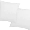 Set Van 2 Traagschuim Hoofdkussen 60 X 60 Cm - Perkaal Katoen - 91 Draden/Cm - 750 Gr - Wit - Auxence