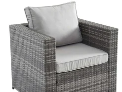 Set Van 2 Tuinstoelen Van Geweven Hars - Grijs - Anori