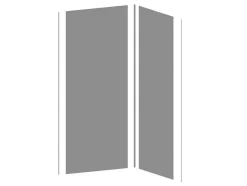 Set Van Twee Douchewandpanelen Inclusief Profielen - 2X L90Cm X H210 Cm