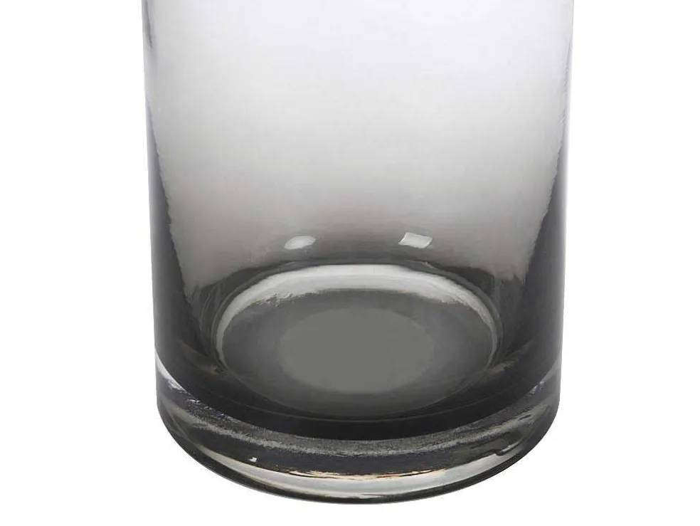 Set Van 2 Vazen Van Getint Glas - D25 X H30 Cm - Glas - Gerookt Grijs - Valoit