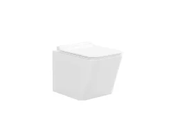 Set Voor Witte Hang-Wc Met Voorwandsysteem En Chroomkleurige Ronde Bedieningsplaat - Clemona