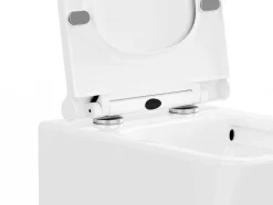 Set Voor Witte Hang-Wc Met Voorwandsysteem En Chroomkleurige Ronde Bedieningsplaat - Clemona