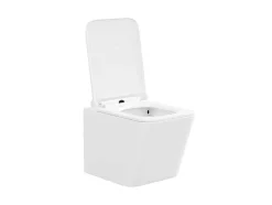 Set Voor Witte Hang-Wc Met Voorwandsysteem En Witte Ronde Bedieningsplaat - Clemona