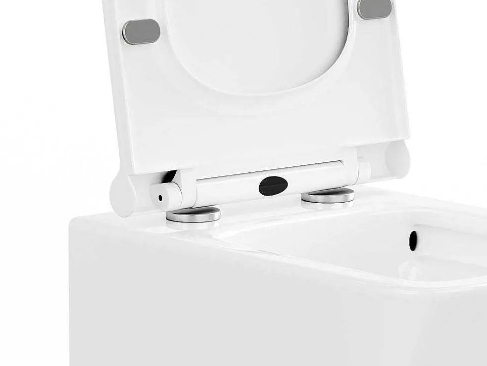 Set Voor Witte Hang-Wc Met Voorwandsysteem En Witte Ronde Bedieningsplaat - Clemona