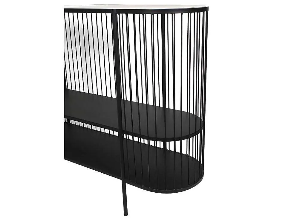 Sidetable Alexia - Metaal - 2 Planken - Zwart