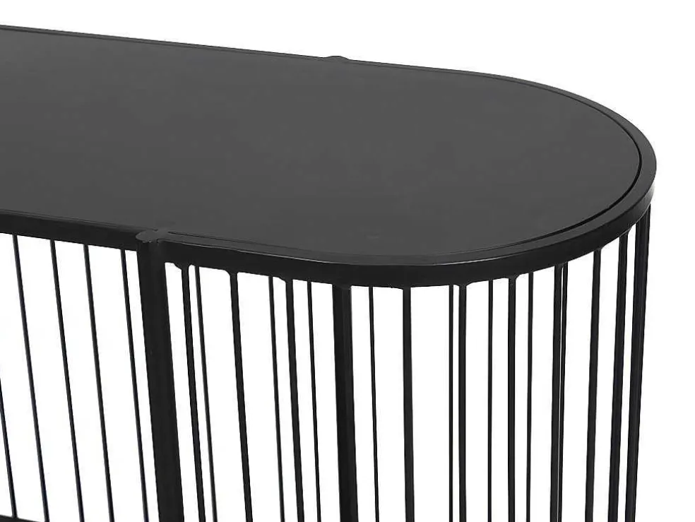 Sidetable Alexia - Metaal - 2 Planken - Zwart
