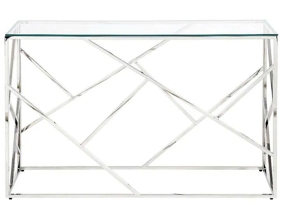 Sidetable Athena - Gehard Glas En Staal - Chroomkleurig - Van Pascal Morabito