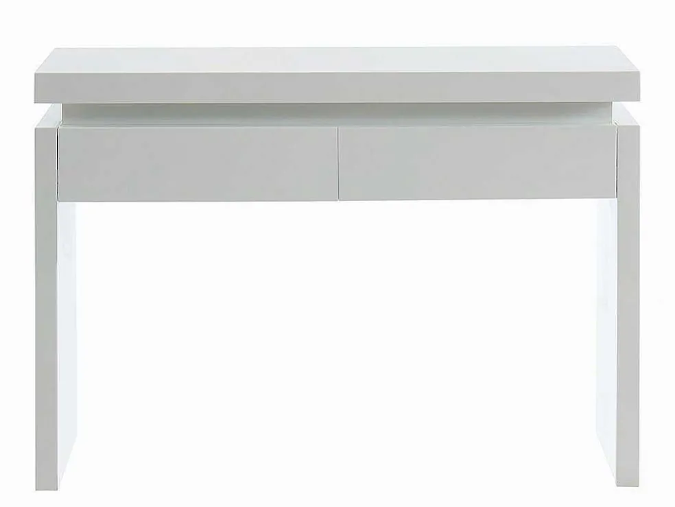Sidetable Emerson - Met Led-Verlichting - 2 Lades - Wit Gelakt Mdf