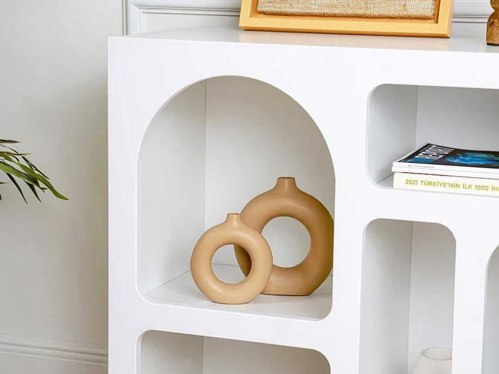 Sidetable Met 5 Nissen - Wit - Luela