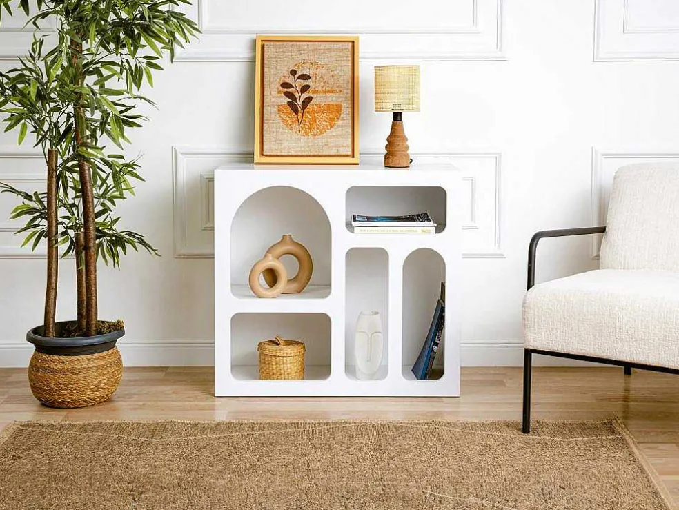 Sidetable Met 5 Nissen - Wit - Luela