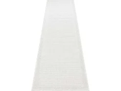 Sisal Tapijt, Loper Timo 5979 Buitenshuis Kader Wit 80X300 Cm