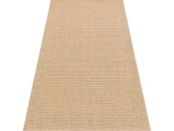 Sisal Tapijt Timo 5979 Buitenshuis Kader Donker Beige 180X270 Cm