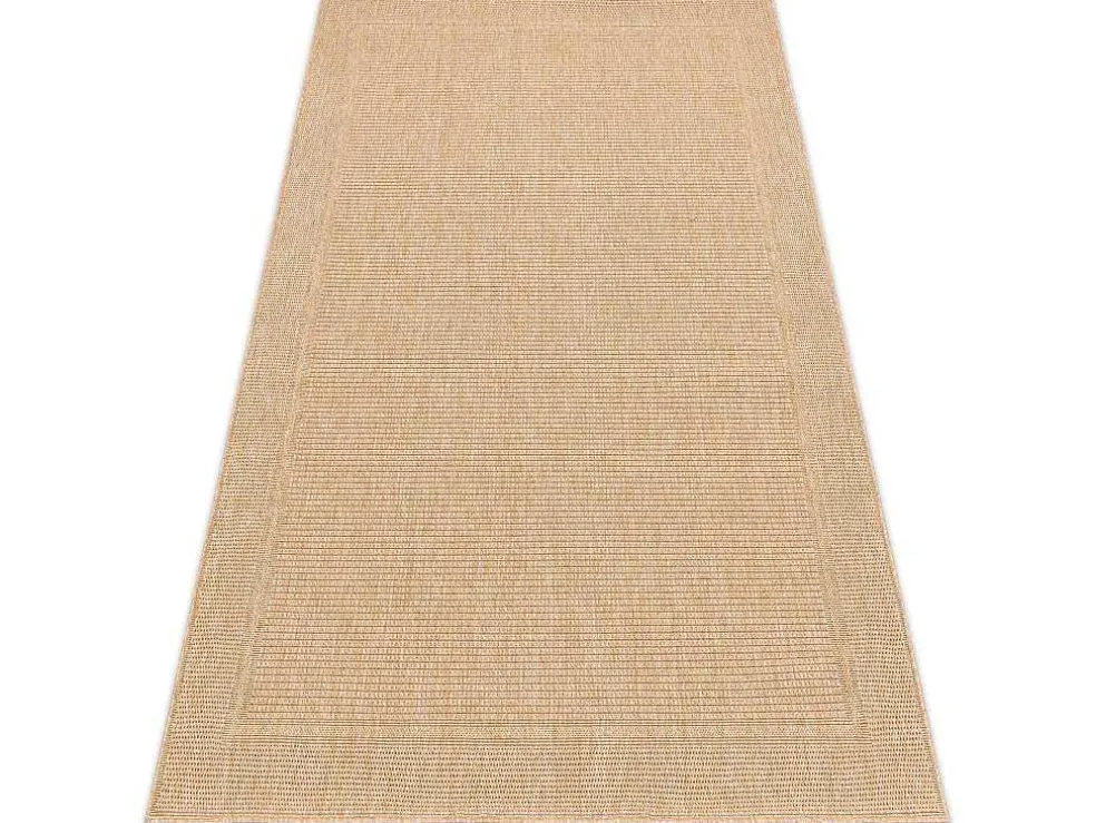 Sisal Tapijt Timo 5979 Buitenshuis Kader Donker Beige 180X270 Cm