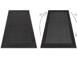 Sisal Tapijt Timo 5000 Buitenshuis Kader Zwart 280X370 Cm