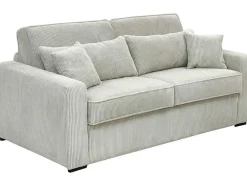 Slaapbank 4 Zitplaatsen Met Stoffen Bekleding In Cremewit Snel Ombouwbaar Matrasbreedte: 160 Cm Matrasdikte: 18 Cm Mondovi