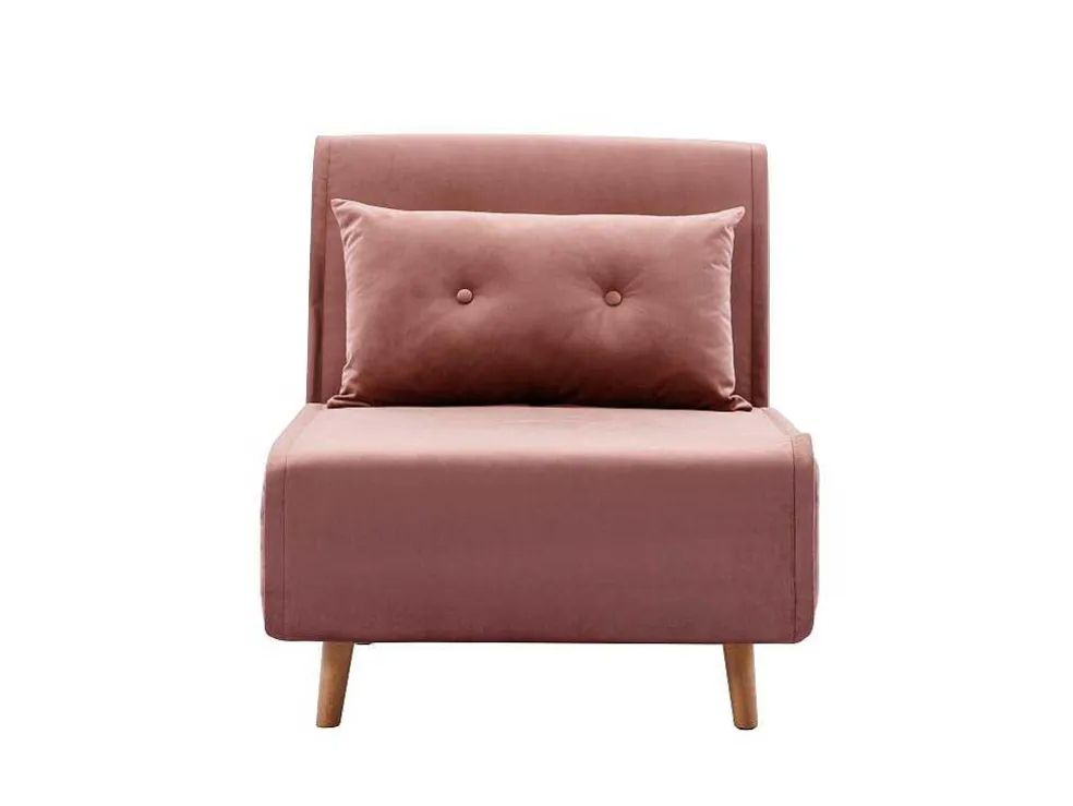 Slaapfauteuil Van Poederroze Velours Uribia
