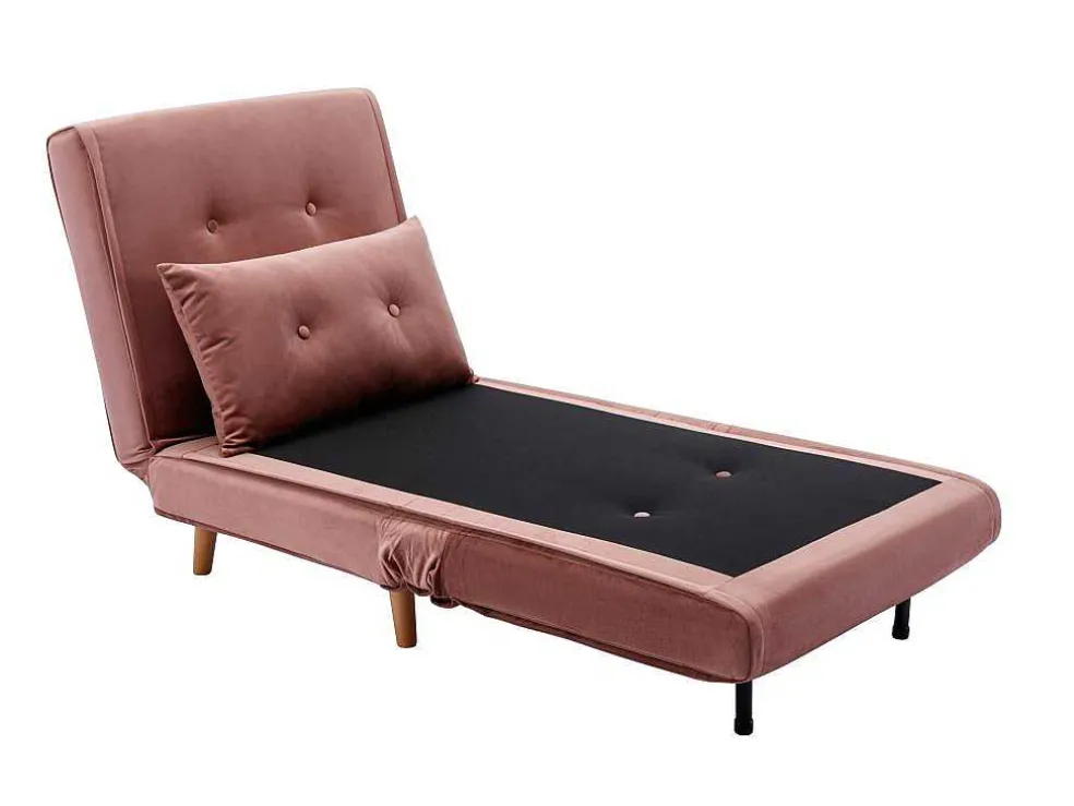 Slaapfauteuil Van Poederroze Velours Uribia