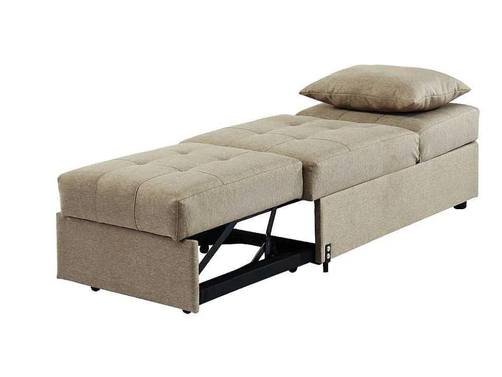 Slaapfauteuil Van Stof Lesna - Beige