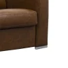 Snel Omgebouwde Slaapbank Met 3 Zitplaatsen In 100% Vintage Karamel Buffelleer En Een Matras Van 18 Cm Delectea Ii