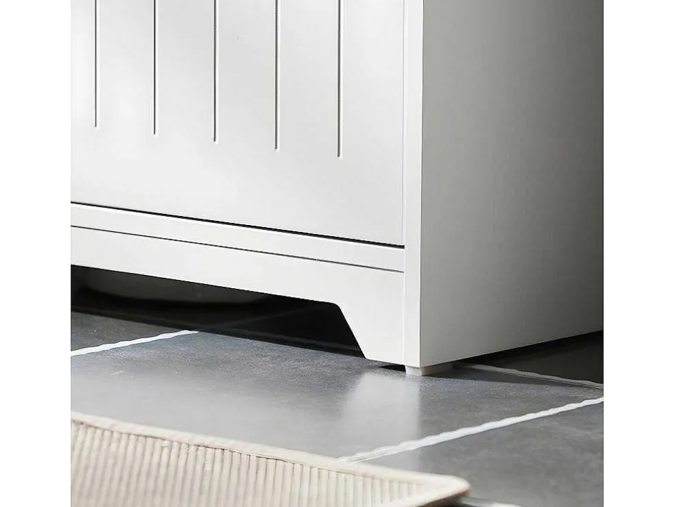Sobuy Badkamer Onder Aanrecht, Onder Aanrecht, Onder Wastafel, Aanrecht, Gootsteen Afdekking Met 2 Deuren, 60X30X60 Cm, Wit, Bzr108-Ii-W