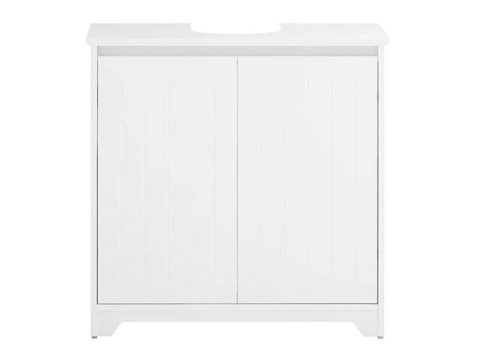 Sobuy Badkamer Onder Aanrecht, Onder Aanrecht, Onder Wastafel, Aanrecht, Gootsteen Afdekking Met 2 Deuren, 60X30X60 Cm, Wit, Bzr108-Ii-W