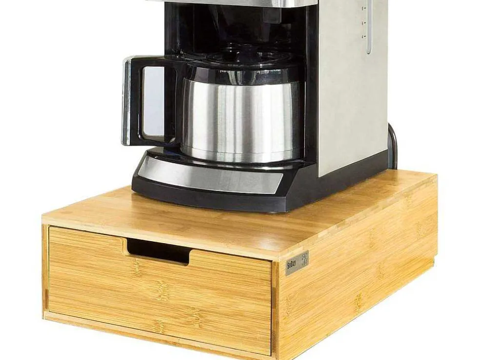 Sobuy Frg83-N Capsulehouder Koffiecapsule Houder Bamboe Theezakjes Koffiezetapparaat Nespresso