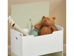 Sobuy Houten Kinderspeelgoedkist, Speelgoedkist Met Klapdeksel, Speelgoedorganizer Voor Kinderkamer Met 1 Open Vak 60 X 34 X 57 Cm, Kmb91-Gr