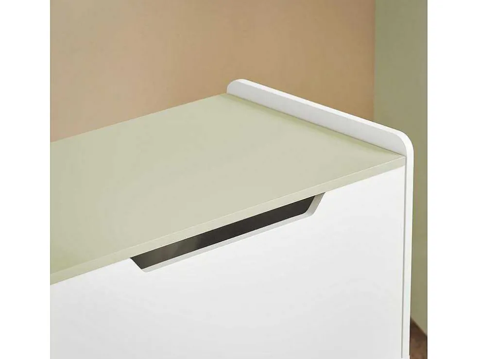 Sobuy Houten Kinderspeelgoedkist, Speelgoedkist Met Klapdeksel, Speelgoedorganizer Voor Kinderkamer Met 1 Open Vak 60 X 34 X 57 Cm, Kmb91-Gr