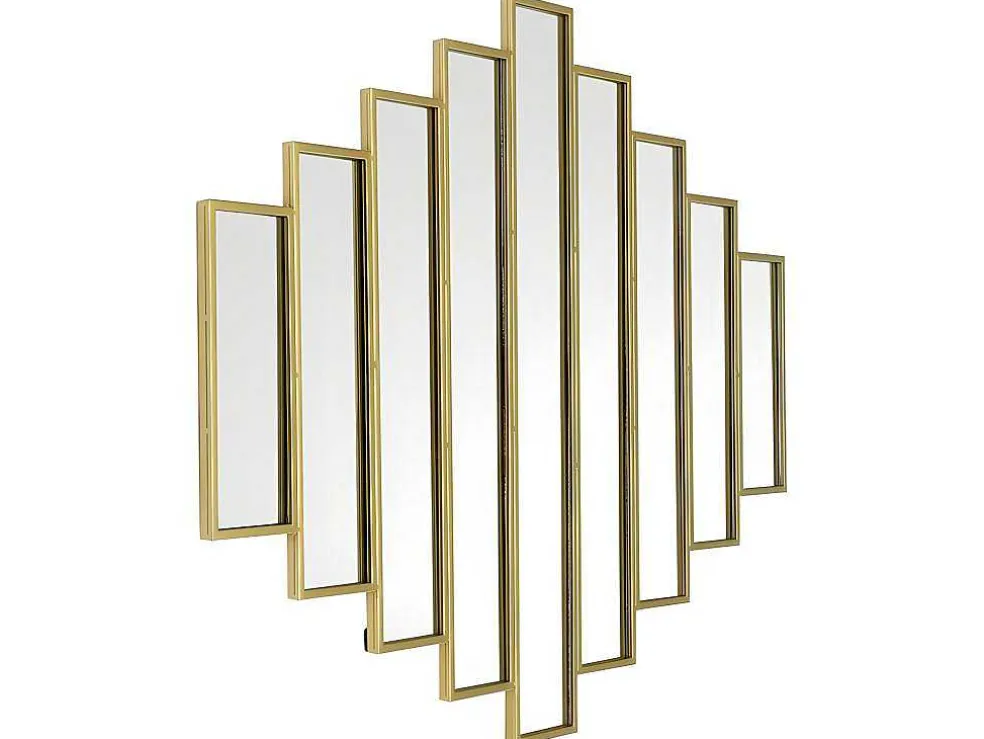 Spiegel In Art-Decostijl Galice - B90 X H120 Cm - Goudkleurig