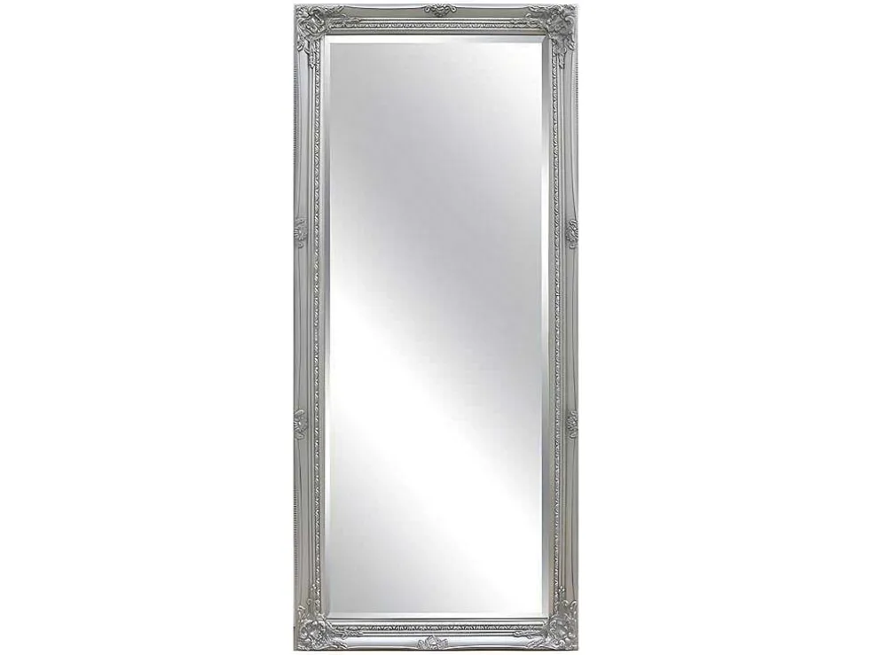 Spiegel Met Lijst Elvire - Eucalyptushout - 60 X 140 Cm - Kleur: Zilver