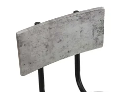 Staande Eettafel - 1 Tafel En 2 Krukken - Ronde Tafel Met Opbergplank - Zwart & Grijs