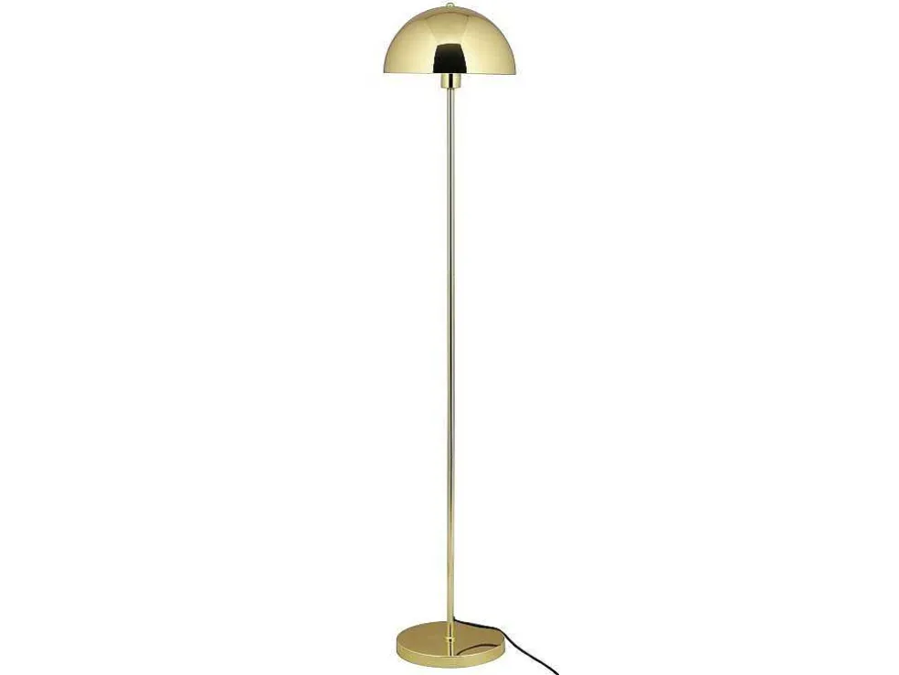 Staande Lamp Met Vintage Messingeffect - D 30 Cm X H 149 Cm - Goudkleurig - Ontario