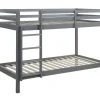 Stapelbed Anicet Ii - 2 X 90X 190 Cm - Massief Grenen - Grijs + Matras
