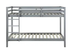 Stapelbed Anicet Ii - 2 X 90X 190 Cm - Massief Grenen - Grijs + Matras