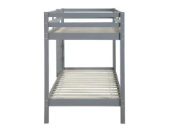 Stapelbed Anicet Ii - 2 X 90X 190 Cm - Massief Grenen - Grijs + Matras