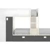 Stapelbed Juanito Met Ingebouwde Kast - 2 X 90 X 190 Cm - Wit, Eiken En Antraciet