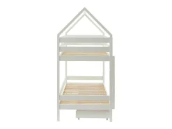 Stapelbed 2 X 90 X 190 Cm - 2 Laden - Grenen - Wit - Chori