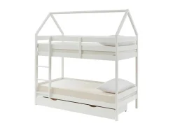 Stapelbed 2 X 90 X 190 Cm - 2 Laden - Grenen - Wit - Chori