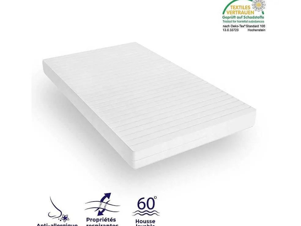 Stevig Ondersteunend Matras - Matras Met 7 Zones En Wasbare Hoes - 90X200 Cm