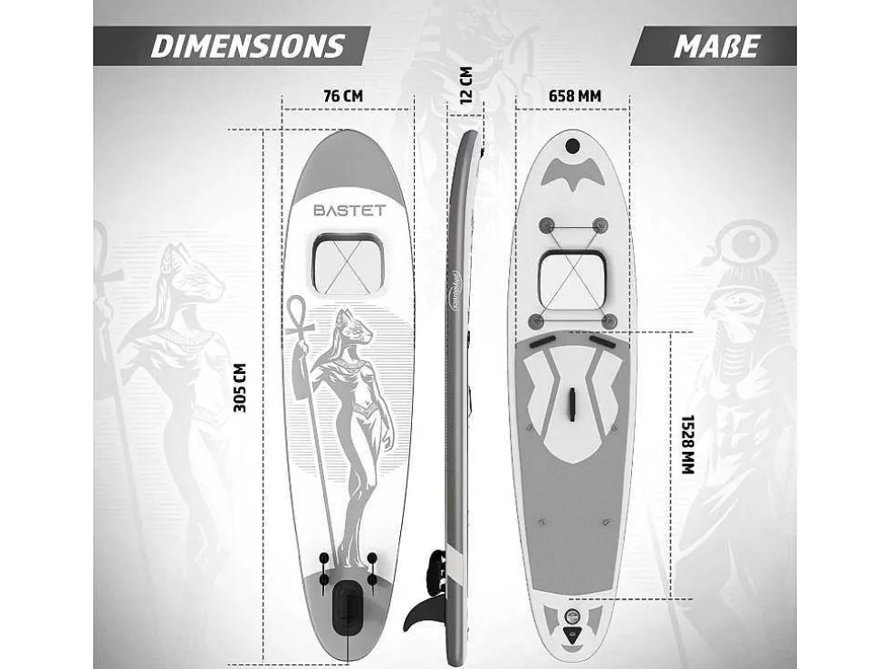 Sup Board Anubis 305 Cm - Zilver - Incl. Accessoires