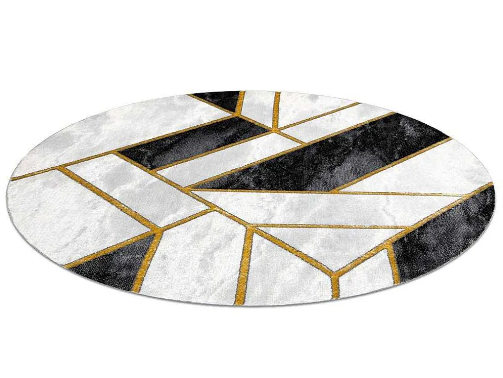 Tapijt Emerald Exclusief 1015 Cirkel - Glamour, Stijlvol Marmer, Geome Cercle 200 Cm